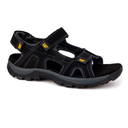 Giles Oxford Caterpillar Δερμάτινο ανδρικό πέδιλο σε μαύρο χρώμα