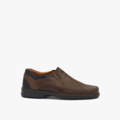 Boxer Loafers Δερμάτινα ανδρικά Casual παπούτσια σε   καφέ χρώμα