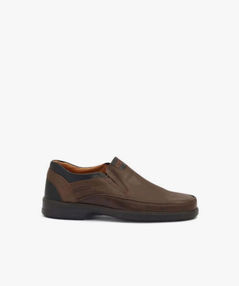 Boxer Loafers Δερμάτινα ανδρικά Casual παπούτσια σε   καφέ χρώμα