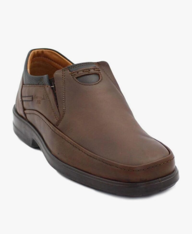 Boxer Loafers Δερμάτινα ανδρικά Casual παπούτσια σε   καφέ χρώμα - Image 2