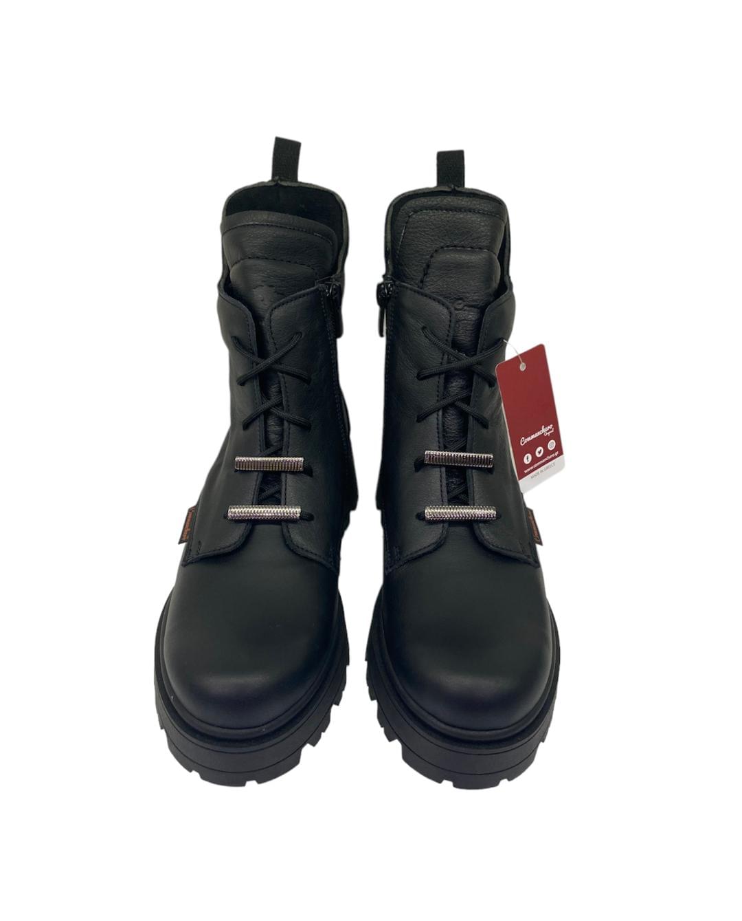 Commanchero Original Δερμάτινα γυναικεία αρβυλάκια σε μαύρο χρώμα - Image 4