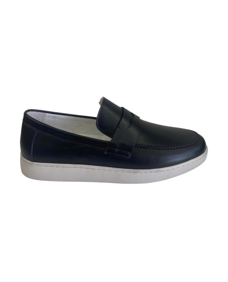 Boxer Ανδρικά δερμάτινα Loafers-μοκασίνια σε μαύρο χρώμα