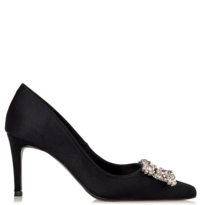 Envie LYCRA PUMPS γυναικείες γόβες σε μαύρο χρώμα με στρας.