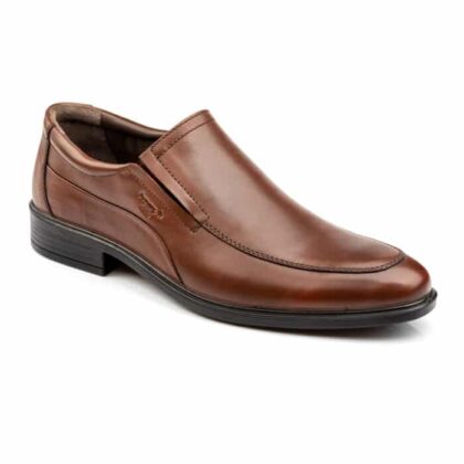 Boxer Δερμάτινα ανδρικά  Loafers – Μοκασίνια σε ταμπά δέρμα