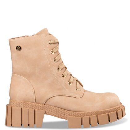Envie COMBAT BOOTS γυναικείο μποτάκι σε μπεζ χρώμα