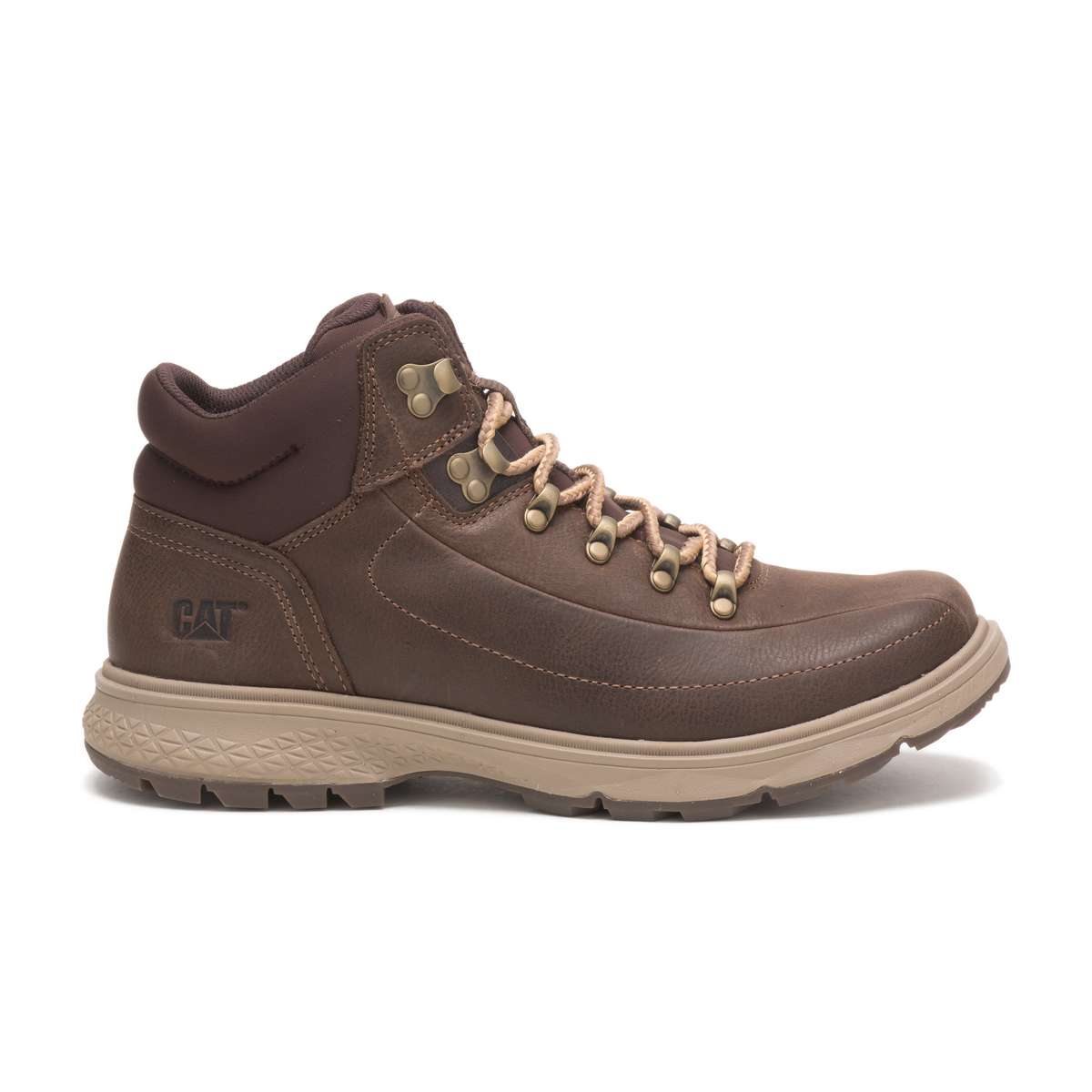 Caterpillar forerunner boot ανδρικό δερμάτινο μποτάκι σε καφέ χρώμα