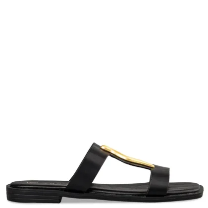 Envie FLAT SANDALS σανδάλι φλατ σε μαύρο χρώμα