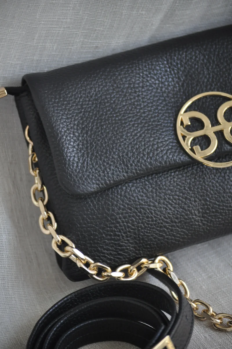 Bonendis Clelia Mini Leather Shoulder Bag γυναικεία δερμάτινη τσάντα σε μαύρο χρώμα - Image 2