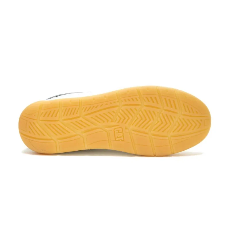Caterpillar Apa cush αντρικά δερμάτινα sneakers σε λευκό χρώμα - Image 4