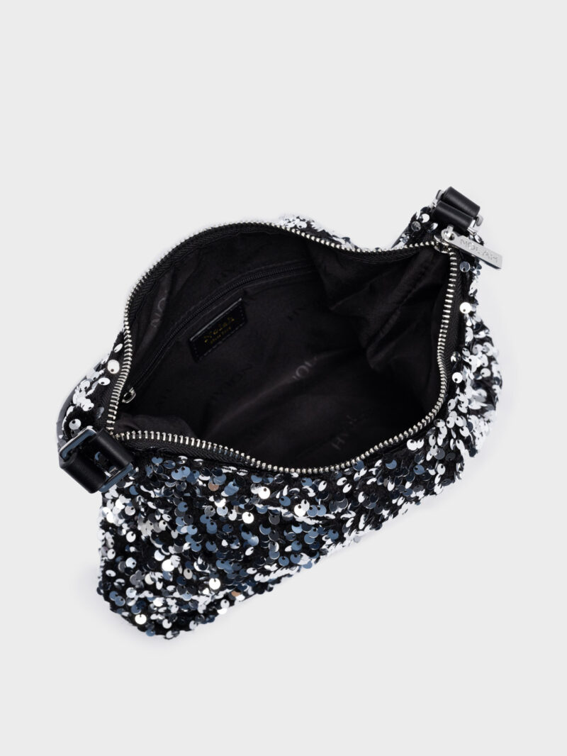 Nolah Christmas special Aurelia Silver-Black γυναικείο τσαντάκι ώμου - Image 2
