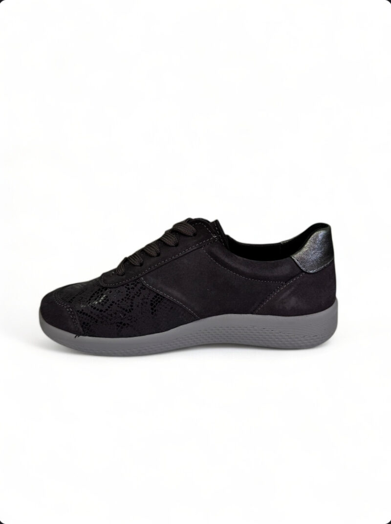 Naturelle δερμάτινα ανατομικά γυναικεία sneakers σε γκρι χρώμα - Image 2