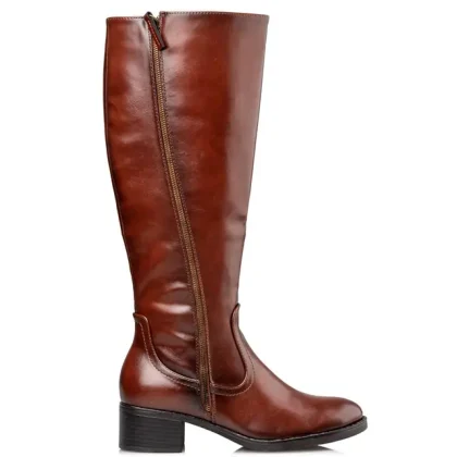 Envie RIDING KNEE-HIGH BOOTS γυναικεία μπότα ιππασίας σε κάμελ