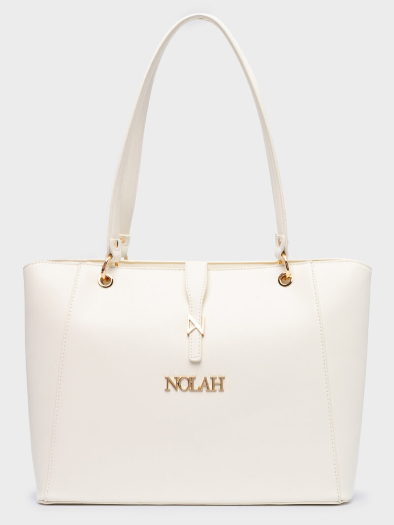 Nolah Stella Ivory Light Gold γυναικεία τσάντα ώμου σε ιβουάρ χρώμα