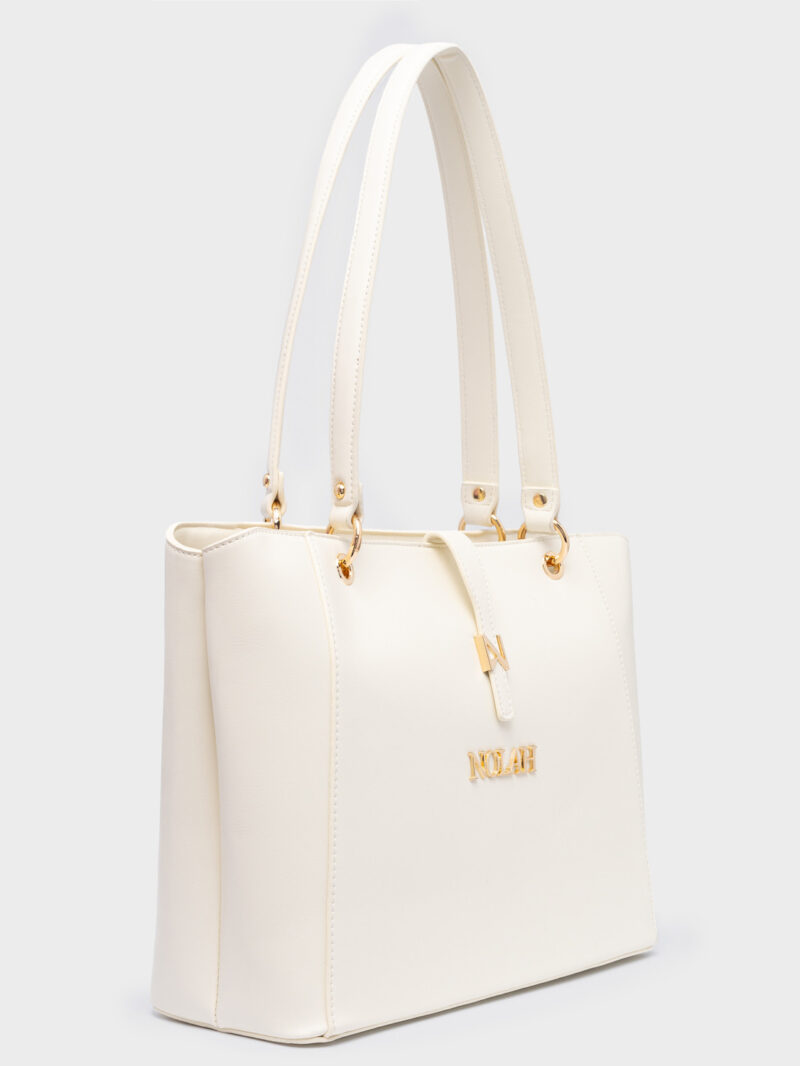 Nolah Stella Ivory Light Gold γυναικεία τσάντα ώμου σε ιβουάρ χρώμα - Image 3