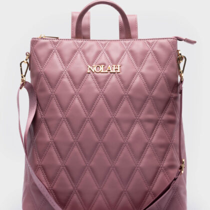 Nolah Rhode Pink γυναικεία τσάντα ώμου & πλάτης σε ροζ χρώμα