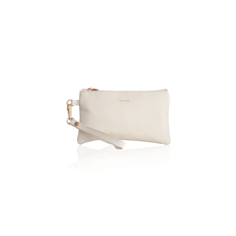 Bonendis Polly Leather Pouch - Cream γυναικείο δερμάτινο τσαντάκι