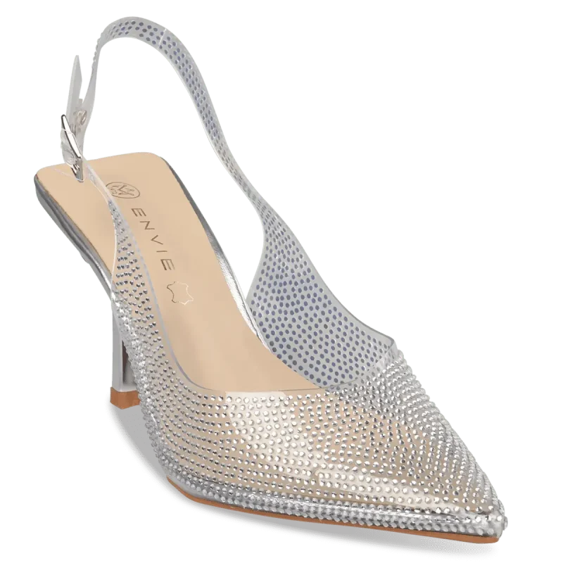 Envie crystalline rhinestone pumps γυναικεία γόβα με strass - Image 3