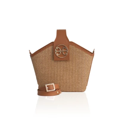 Bonendis Evelyn Raffia Handbag - Tabac γυναικεία τσάντα ώμου & χιαστί