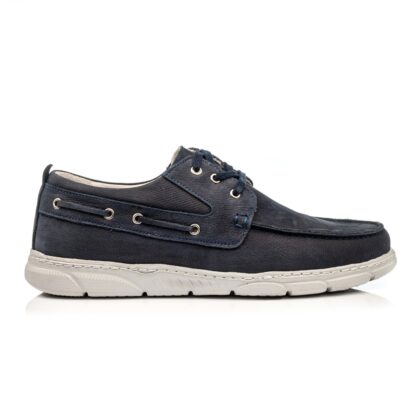 Boxer boat shoes ανδρικό δερμάτινο παπούτσι σε μπλε χρώμα