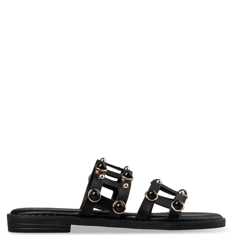 Envie FLAT SANDALS γυναικείο σανδάλι σε μαύρο χρώμα