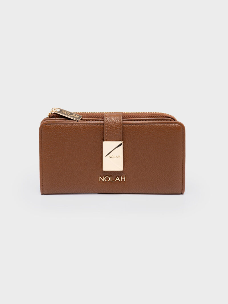 Nolah Savvina Brown Light Gold γυναικείο πορτοφόλι σε καφέ χρώμα - Image 4