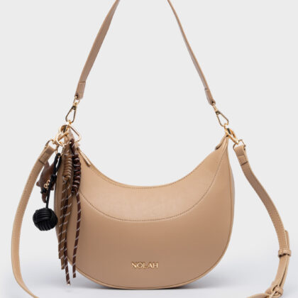 Nolah Fabela Beige Light Gold γυναικεία τσάντα ώμου & χιαστί σε μπεζ χρώμα