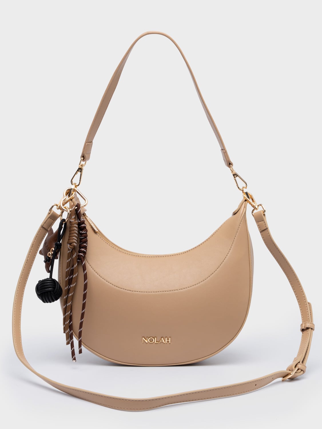 Nolah Fabela Beige Light Gold γυναικεία τσάντα ώμου & χιαστί σε μπεζ χρώμα