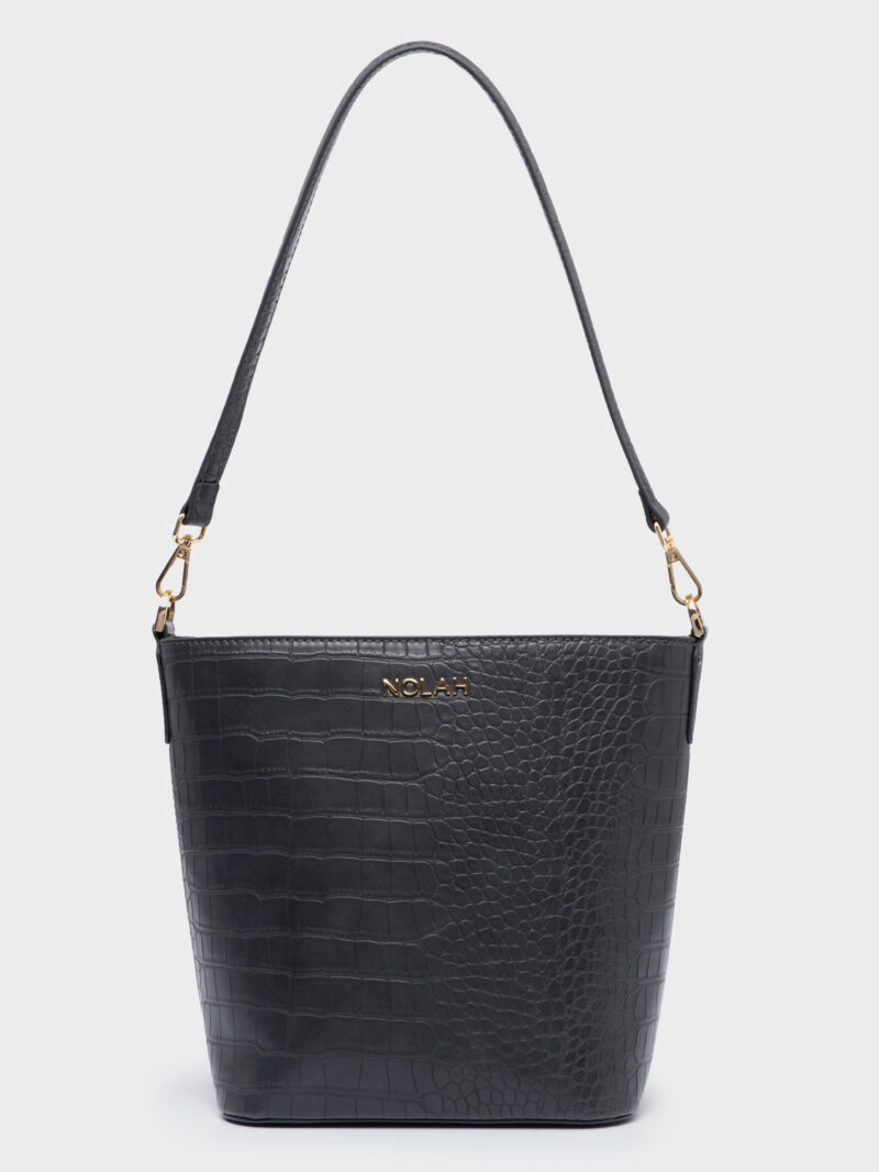 Nolah Cecilia Dark Grey γυναικεία τσάντα ώμου & χιαστί σε γκρι χρώμα