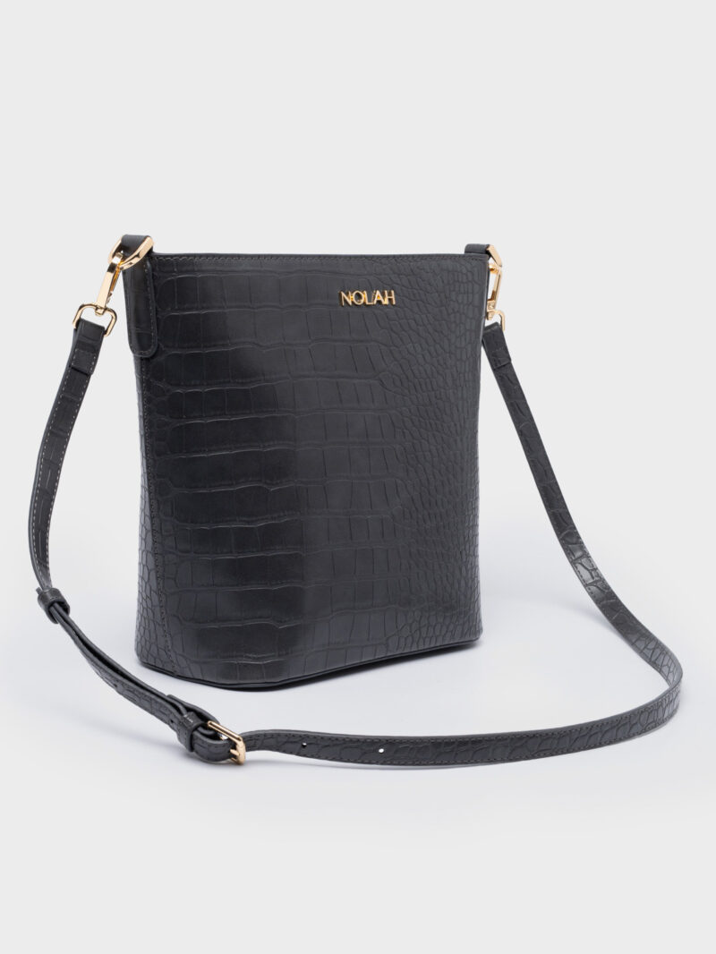 Nolah Cecilia Dark Grey γυναικεία τσάντα ώμου & χιαστί σε γκρι χρώμα - Image 3