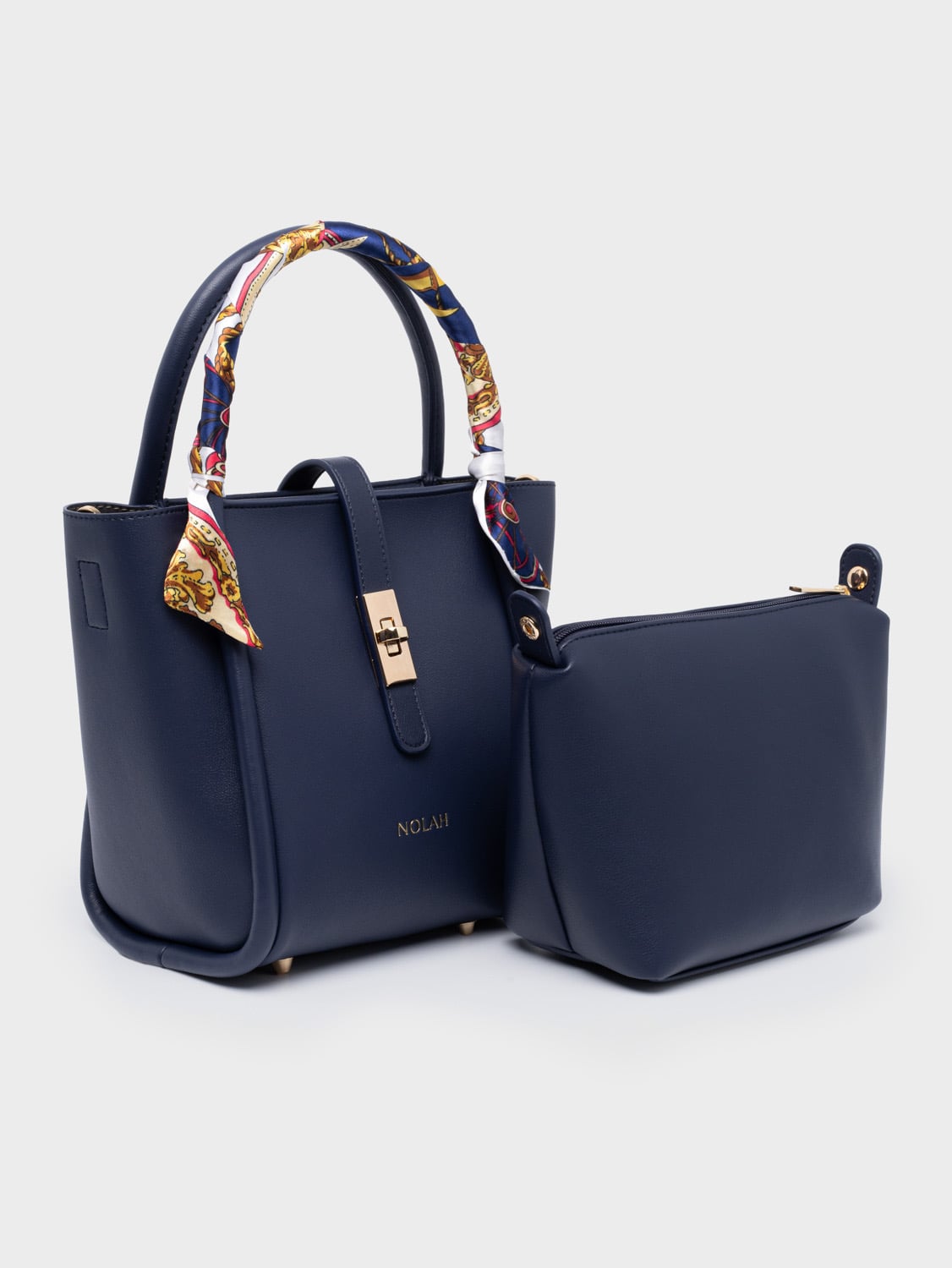 Nolah Bridgerton Blue Light Gold γυναικεία τσάντα ώμου & χιαστί σε μπλε χρώμα - Image 3
