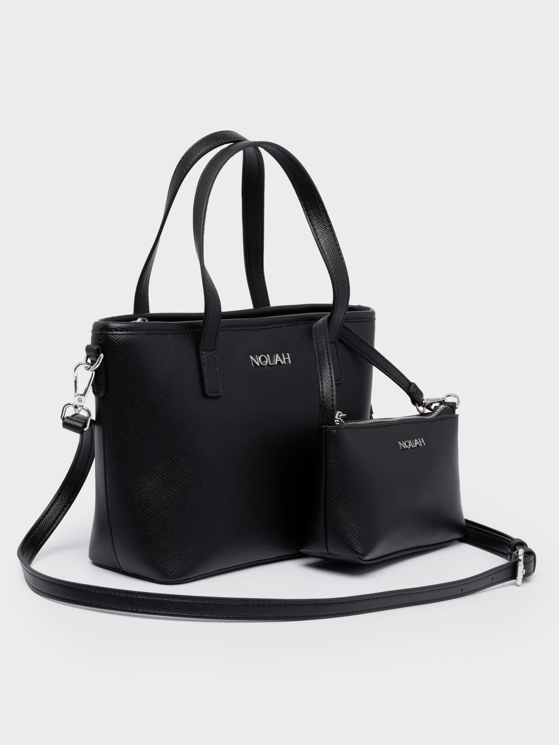 Nolah Roma Black Silver γυναικεία τσάντα ώμου & χιαστί σε μαύρο χρώμα - Image 4