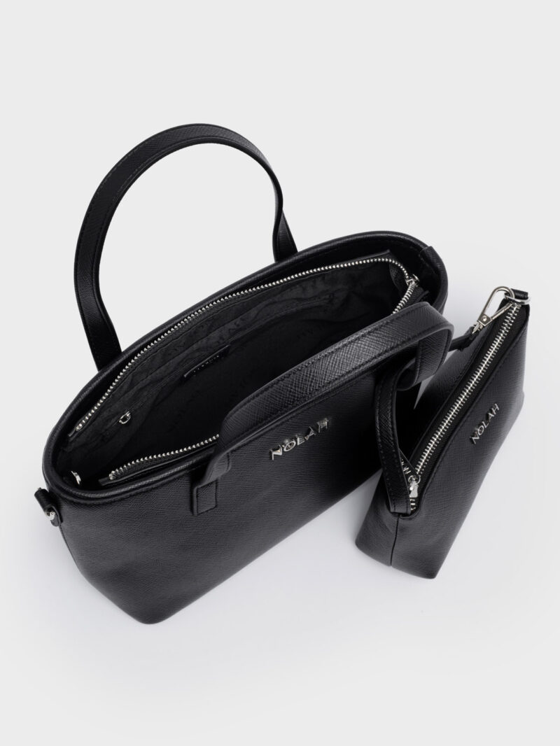 Nolah Roma Black Silver γυναικεία τσάντα ώμου & χιαστί σε μαύρο χρώμα - Image 2