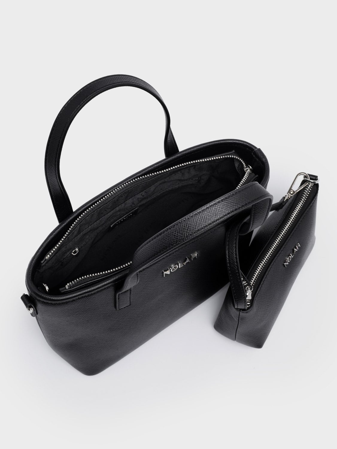 Nolah Roma Black Silver γυναικεία τσάντα ώμου & χιαστί σε μαύρο χρώμα - Image 2