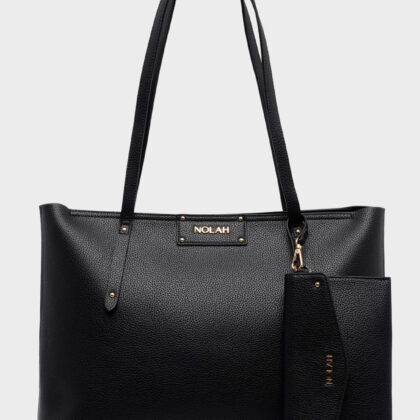 Nolah Serenity Black Light Gold γυναικεία τσάντα ώμου σε μαύρο χρώμα