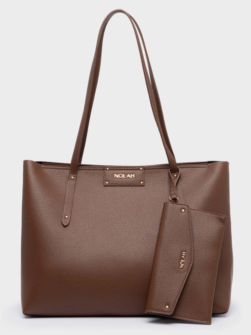 Nolah Serenity Chocolate Brown γυναικεία τσάντα ώμου σε σοκολατί χρώμα