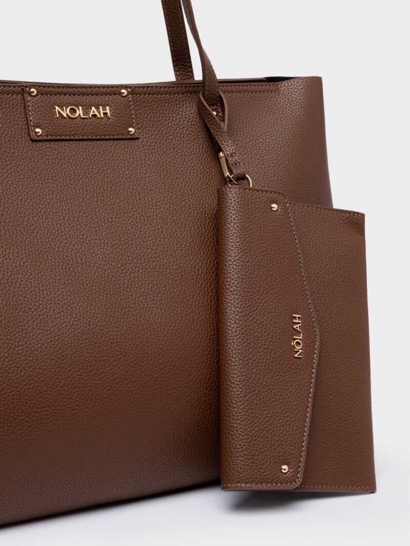 Nolah Serenity Chocolate Brown γυναικεία τσάντα ώμου σε σοκολατί χρώμα - Image 4