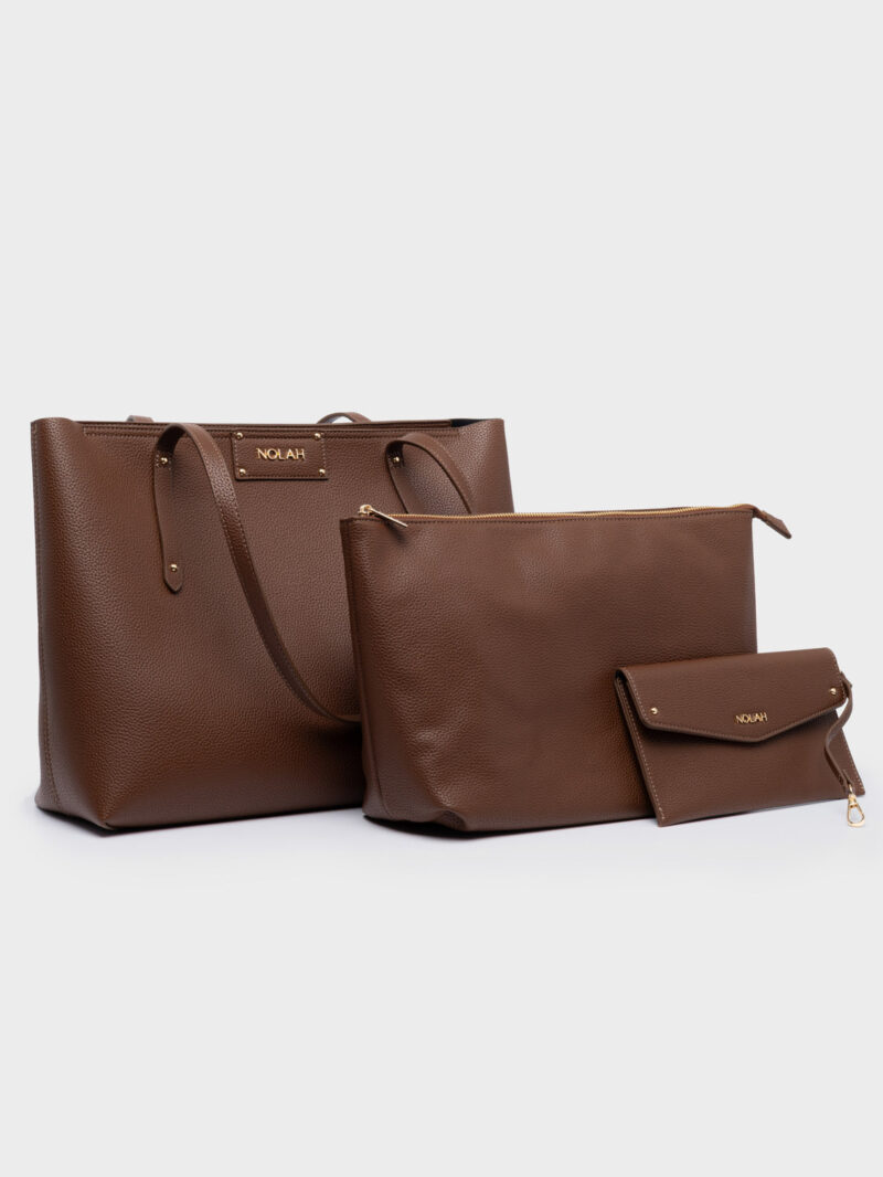Nolah Serenity Chocolate Brown γυναικεία τσάντα ώμου σε σοκολατί χρώμα - Image 3