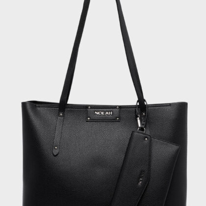 Nolah Serenity Black Silver γυναικεία τσάντα ώμου σε μαύρο χρώμα