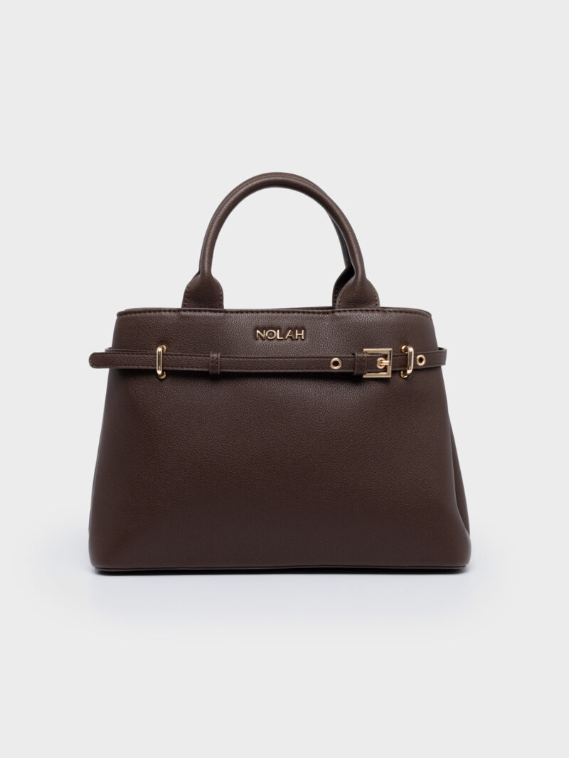 Nolah Velinia Chocolate Brown γυναικεία τσάντα ώμου & χιαστί σε σοκολατί χρώμα