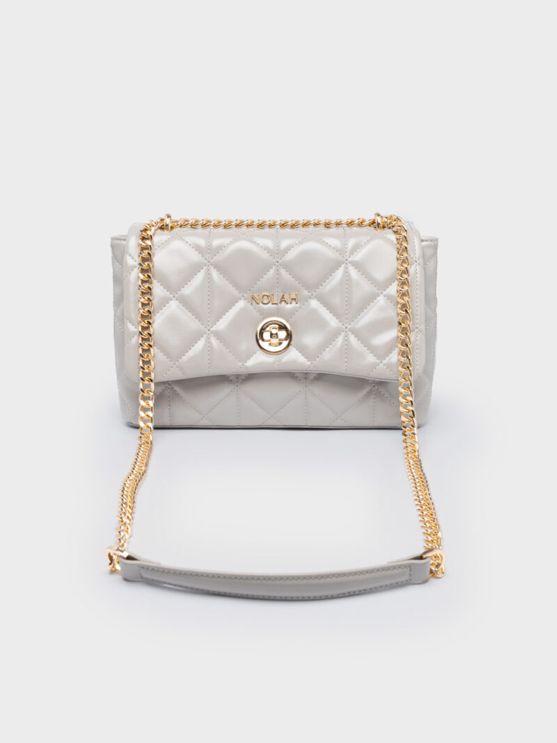 Nolah Margiela Grey γυναικεία τσάντα ώμου & χιαστί σε γκρι χρώμα