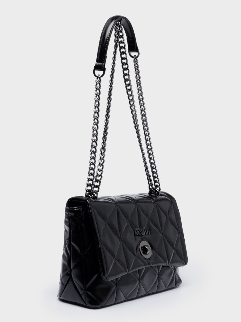 Nolah Margiela Black Light Gold γυναικεία τσάντα ώμου & χιαστί σε μαύρο χρώμα - Image 3