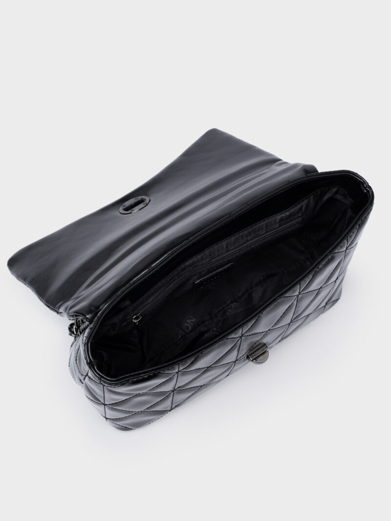 Nolah Margiela Black Light Gold γυναικεία τσάντα ώμου & χιαστί σε μαύρο χρώμα - Image 2
