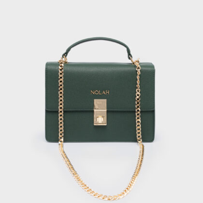 Nolah Sevile Dark Green Light Gold γυναικεία τσάντα ώμου σε πράσινο χρώμα