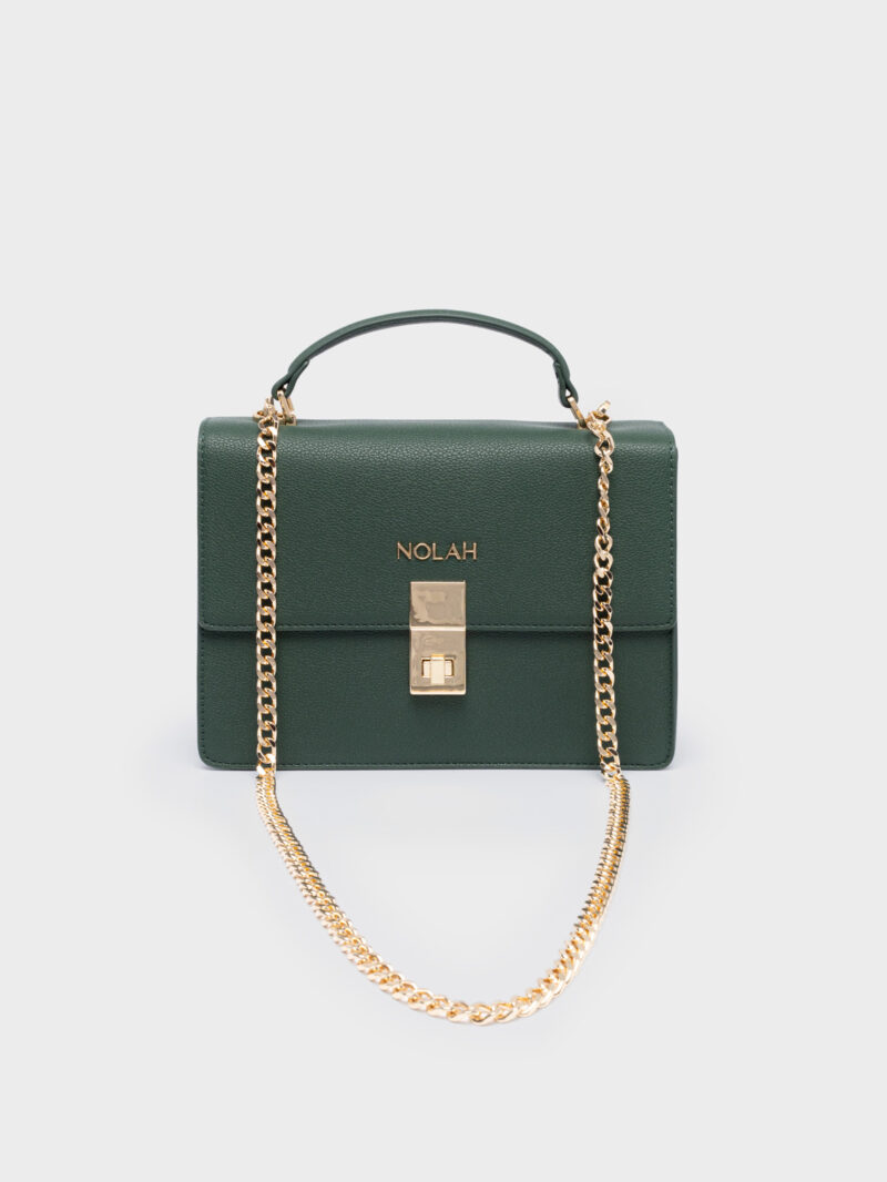 Nolah Sevile Dark Green Light Gold γυναικεία τσάντα ώμου σε πράσινο χρώμα