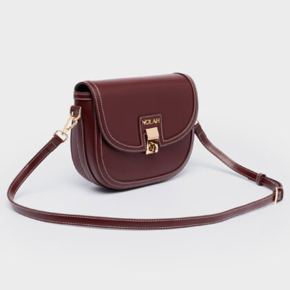 Nolah Madrid Burgundy Light Gold γυναικεία τσάντα ώμου & χιαστί