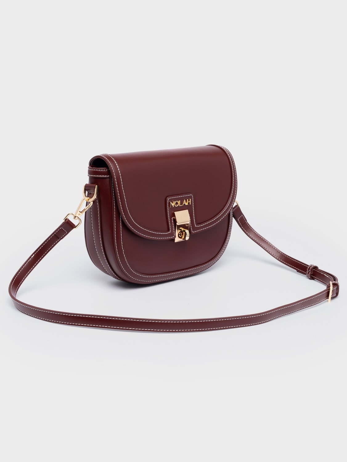 Nolah Madrid Burgundy Light Gold γυναικεία τσάντα ώμου & χιαστί