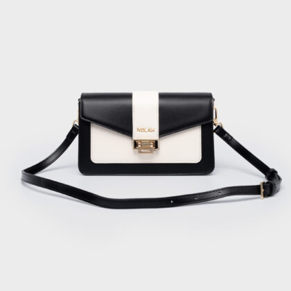 Nolah Danny Black Cream γυναικεία τσάντα ώμου & χιαστί