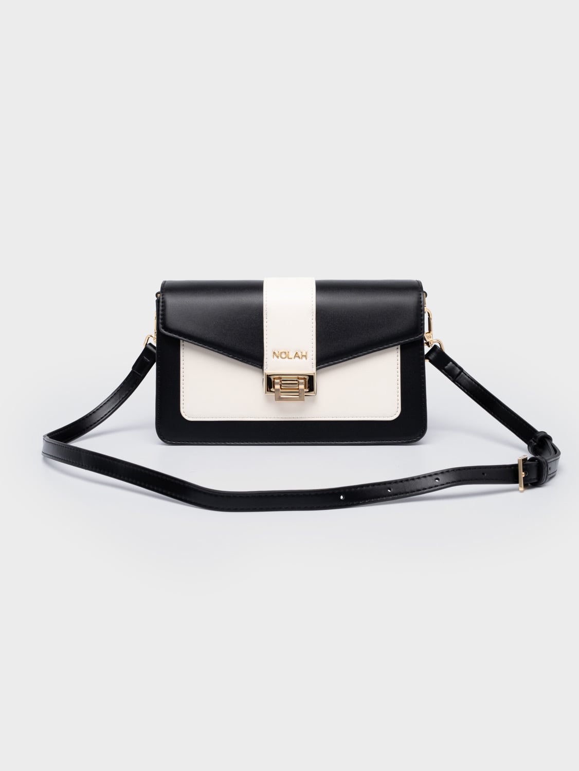 Nolah Danny Black Cream γυναικεία τσάντα ώμου & χιαστί