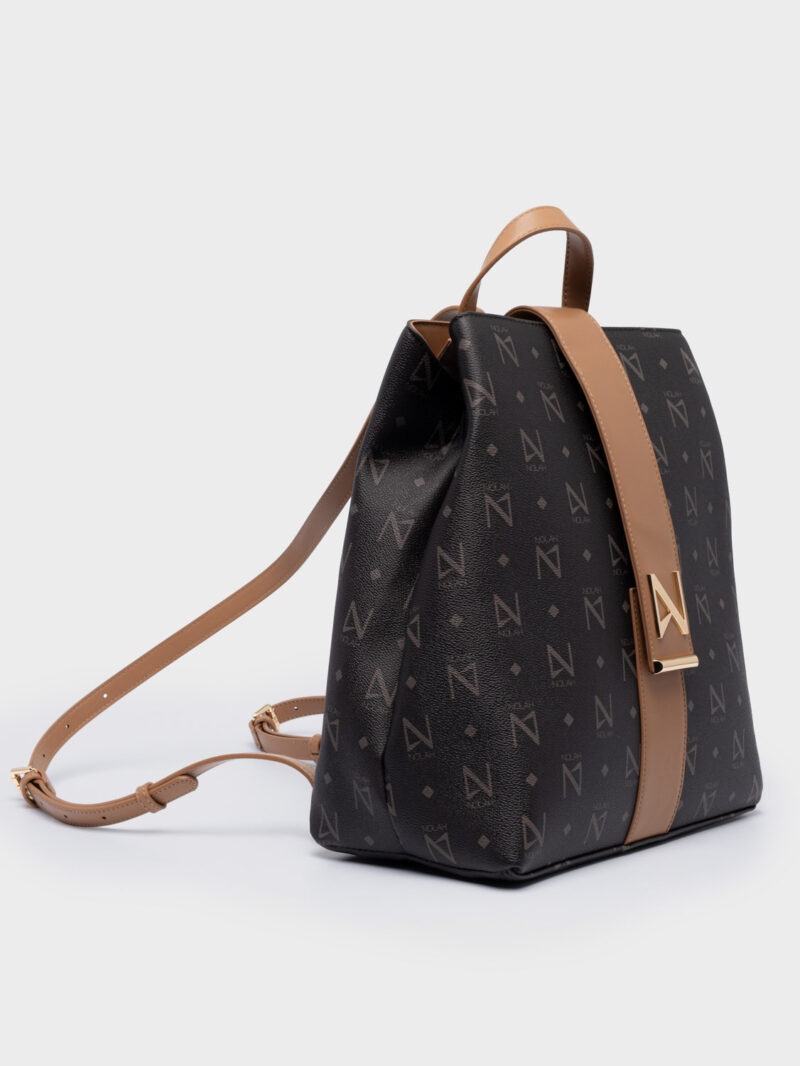 Nolah Heron Brown Light Gold γυναικεία τσάντα πλάτης σε καφέ χρώμα - Image 4