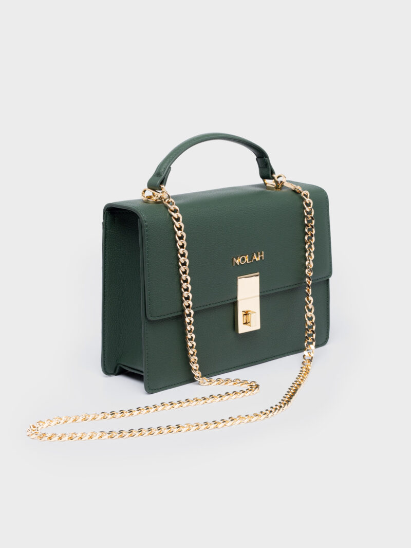 Nolah Sevile Dark Green Light Gold γυναικεία τσάντα ώμου σε πράσινο χρώμα - Image 4